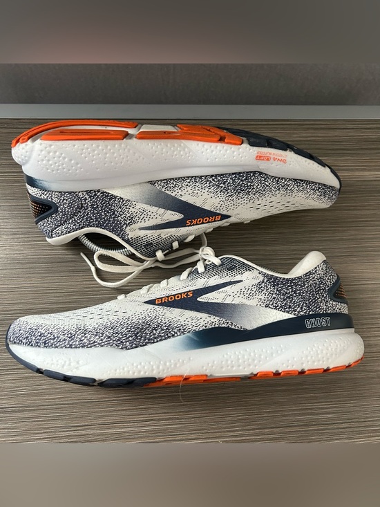 Brooks Other - BROOKS Ghost 16 Running Shoes White Peacoat Orange Men's Size 12D